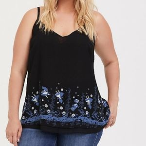 DISNEY ALICE IN WONDERLAND BLACK SWING CAMI